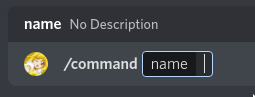 Example of what name option looks like